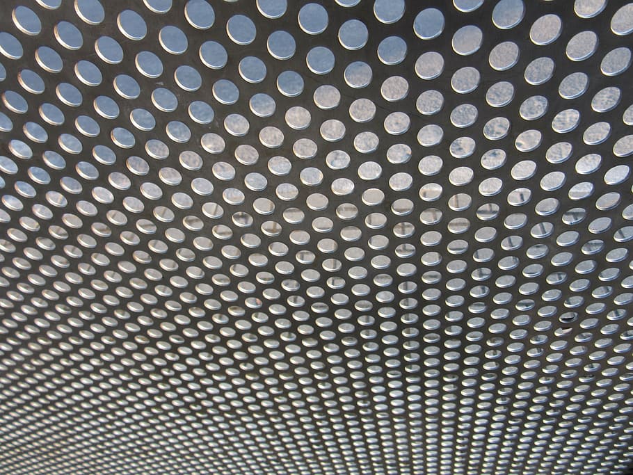 holes, sheet, grid, metal, perforated sheet, pattern, geometry background, backgrounds, textured, close-up