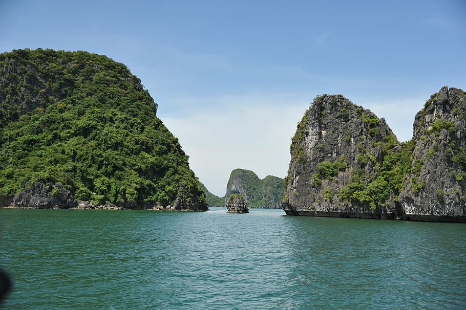 largo, bahía, vietnam, mar, naturaleza, asia, isla, tailandia, montaña, verano