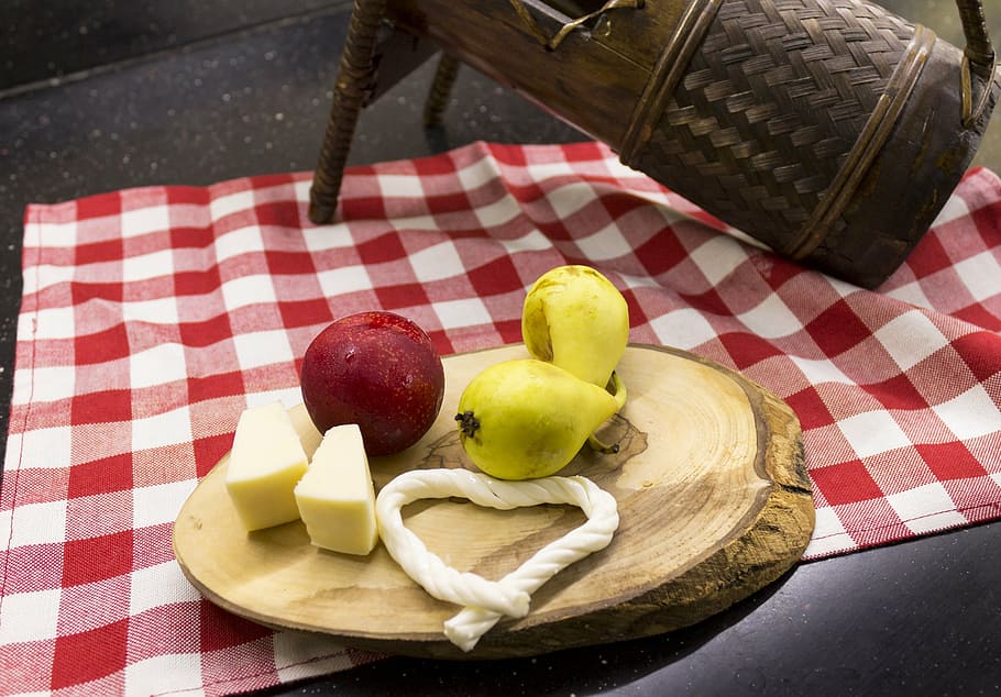 food, fruit, cheese, wine, the drink, kitchen, pear, erik, yellow cheese, wood