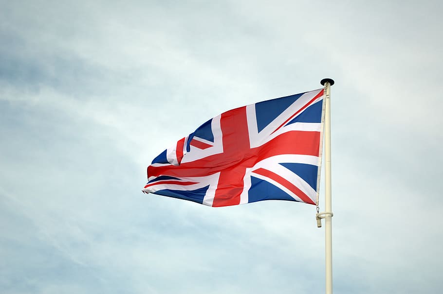 Inglés, bandera inglesa, Gran Bretaña, bandera, EE. UU., Patriotismo, cielo, azul, ninguna persona, símbolo
