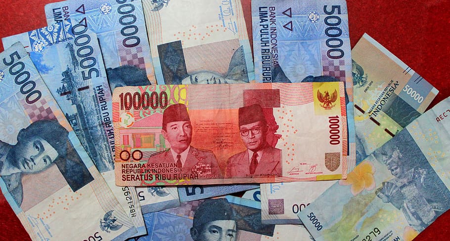 money, rupiah, salary, economic, financial, pay, paper currency, currency, finance, business