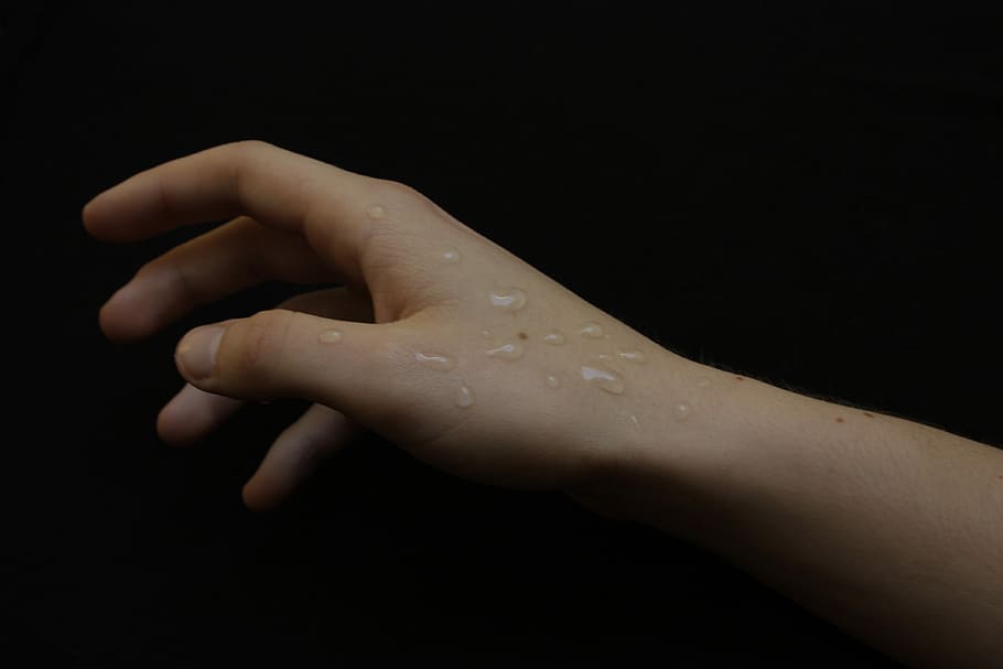 El, Official, Hand, black background, official hand, human body part, human hand, one person, drop, fingernail