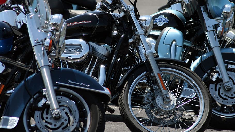 black standard motorcycle, Harley, Bikes, Motor, Motorbike, motorcycle, transport, davidson, biker, road