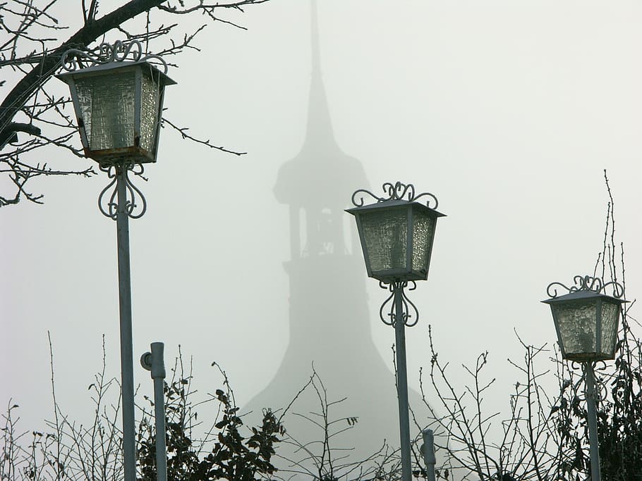 selective, focus photo, three, lamp posts, switzerland, old, city, travel, architecture, swiss