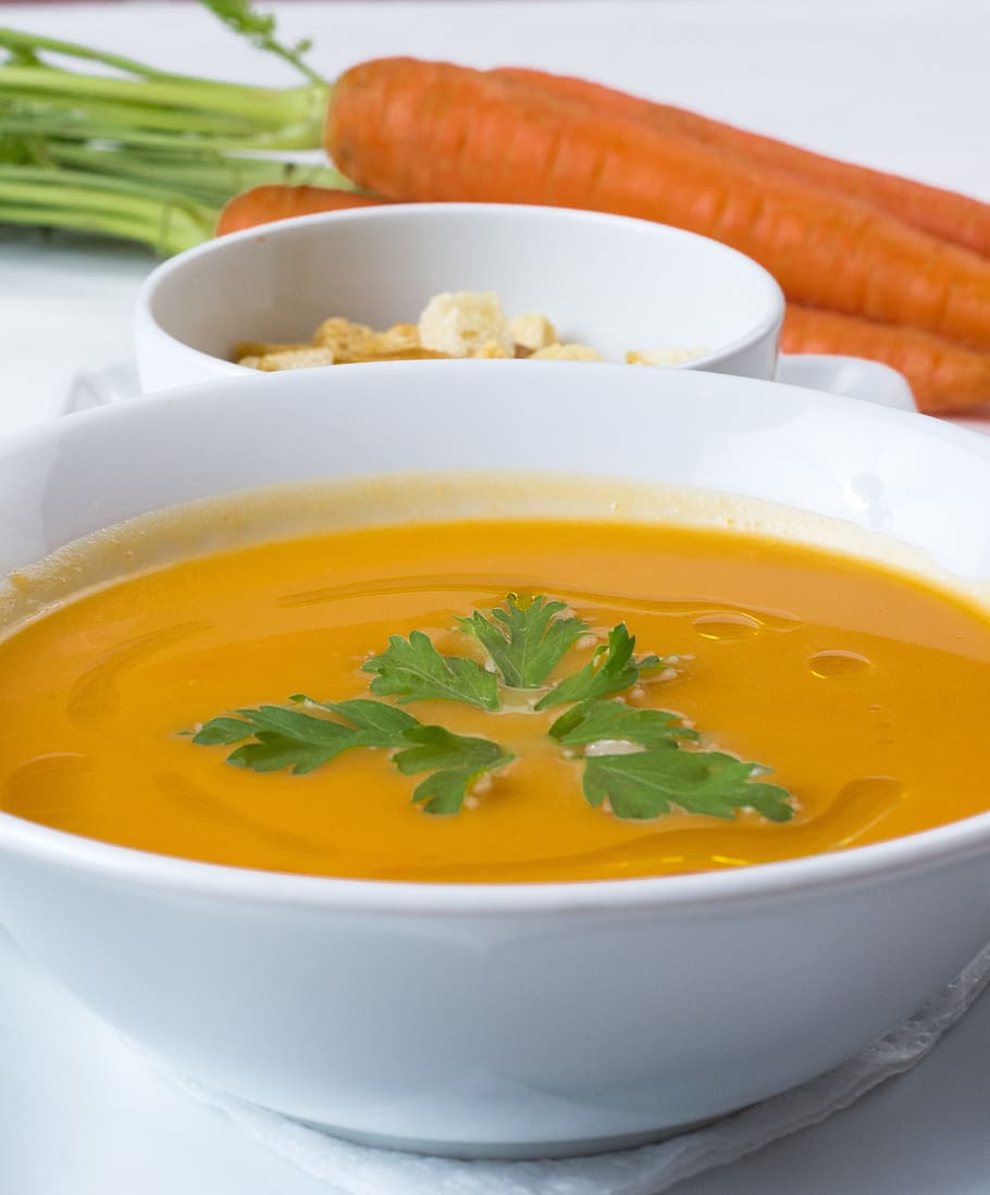Cenoura, Sopa, Fresco, Comida, sopa de cenoura, sopa fresca, saudável, vegetal, prato, refeição