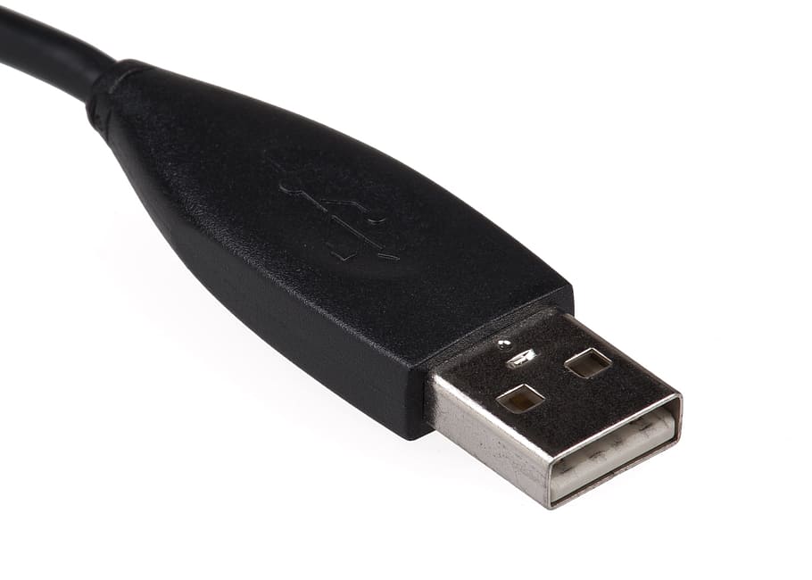 black usb cable, Connector, Usb Plug, Standard, connection, cable, computer, cord, specifications, wire