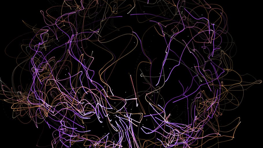 abstract, flowing, laser, electricity, digital, data, space, technology, background, wallpaper