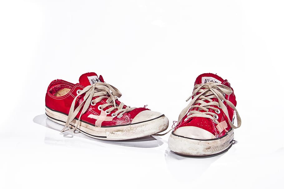shoes, used, dirty, sports shoes, sport, wear, slippers, shoe, canvas shoe, white background