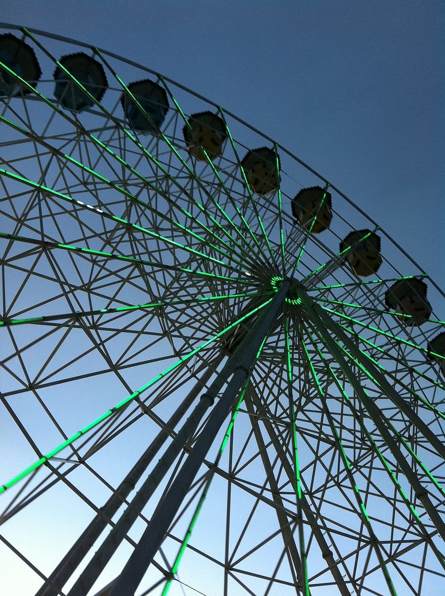 Ferris Wheel, Toy, park, sky, fun, amusement Park Ride, wheel, outdoors, blue, amusement Park