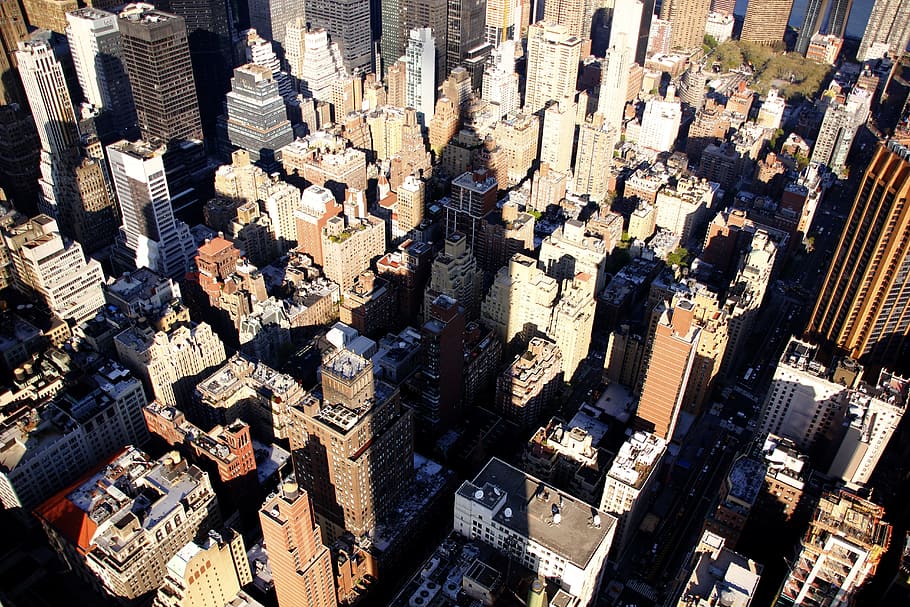 뉴욕, 엠파이어 스테이트 빌딩, 하늘, 도시, 도시의, 맨해튼, 제국, 경계표, 건물, 미국