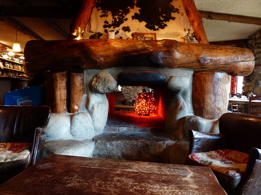 Fireplace, Oven, Open, Cozy, open fireplace, rustic, warm, indoors, industry, food
