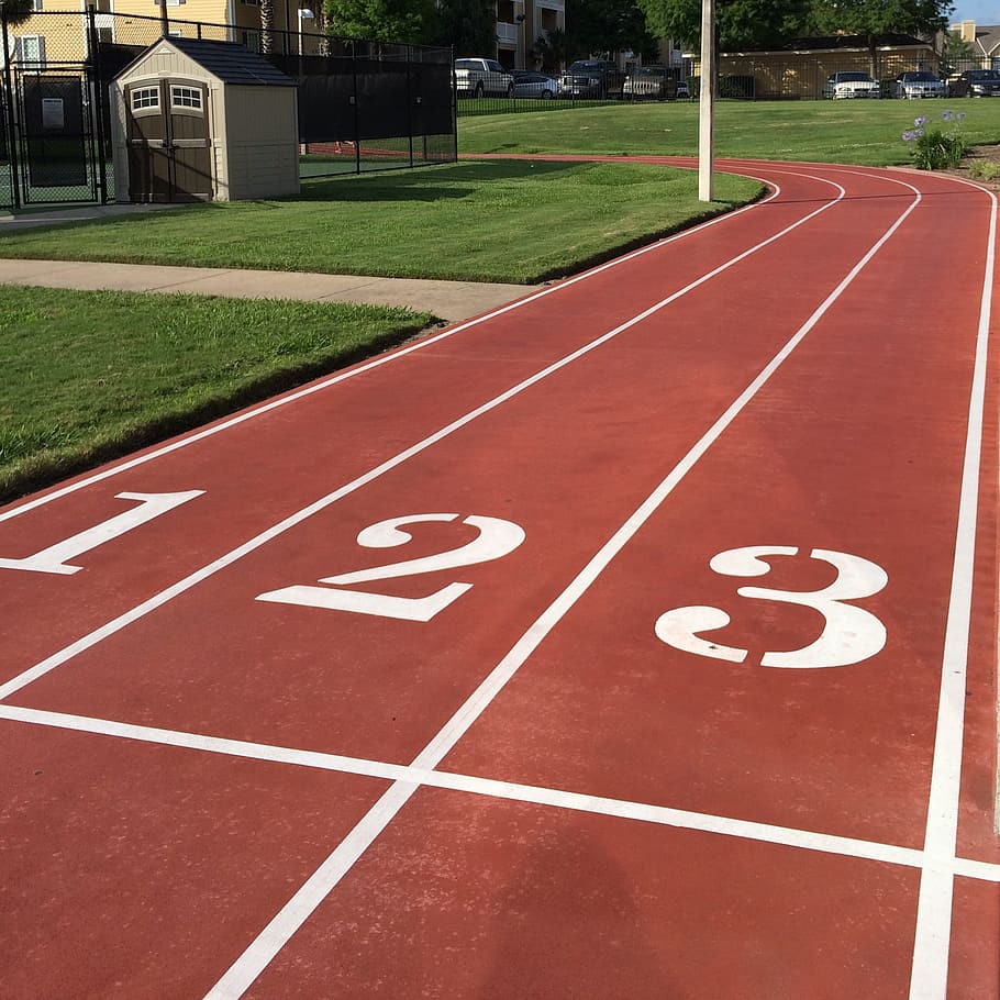 Track, Outdoors, Race, Start, Go, Sport, run, jogging, red, number