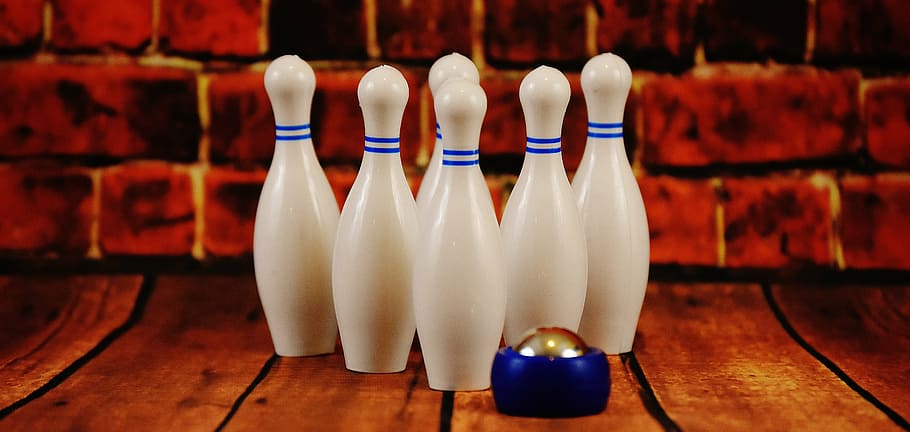 bowling, white, plastic, bowling Pin, bowling Strike, wood - Material, sport, indoors, food and drink, bottle