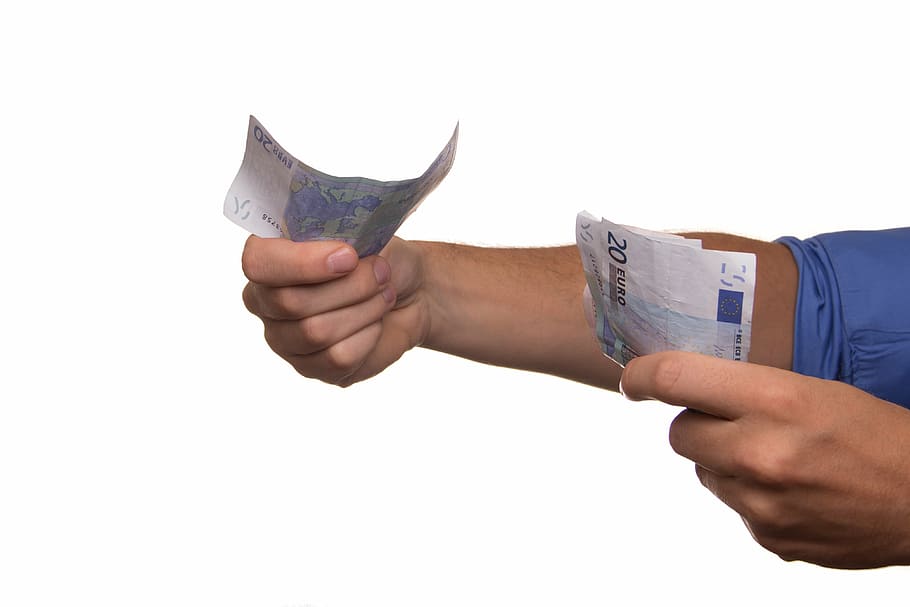 person holding banknotes, euro, money, pay, cash, borrowing, loan, lending, business, wealth