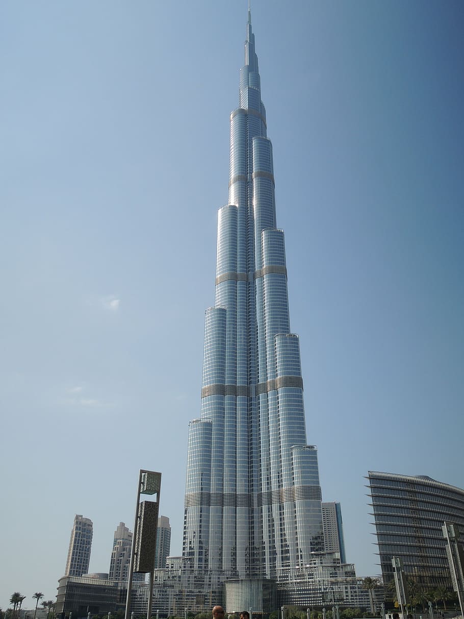 durante el día, Dubai, Emiratos Árabes Unidos, Emiratos, desierto, torre, más alto, arquitectura, rascacielos, Burj Khalifa