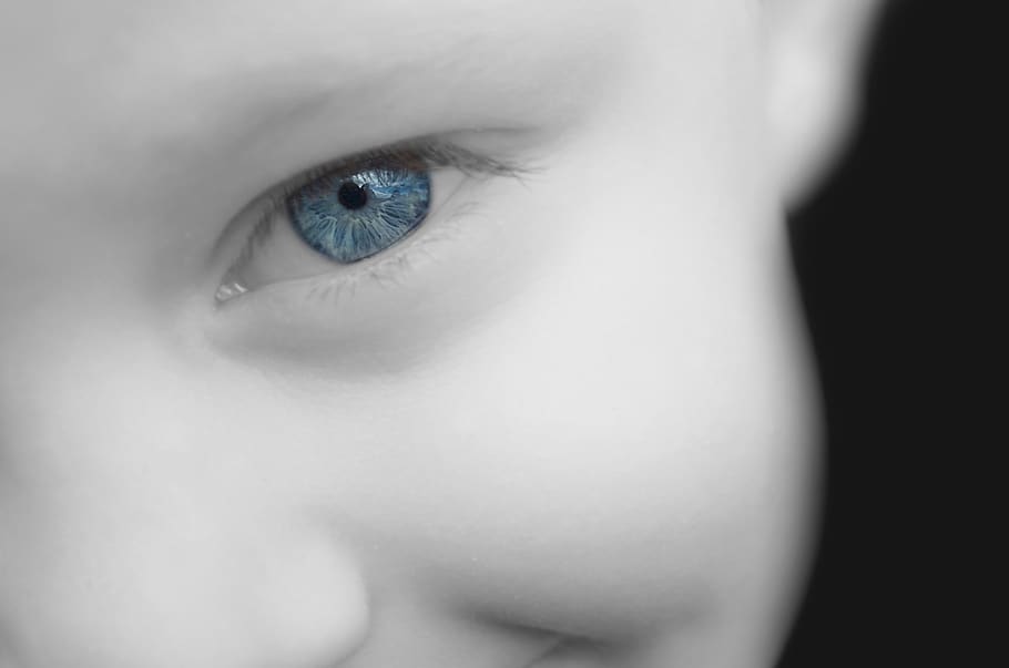blue, eye, look, kid, people, macro, cornea, boy, candid, young