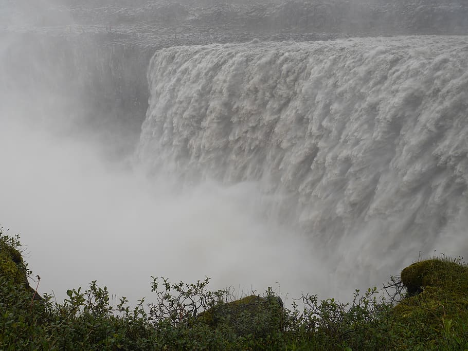 cascada, la niebla, lluvia, islandia, agua, rocas, naturaleza, río, país, belleza en la naturaleza