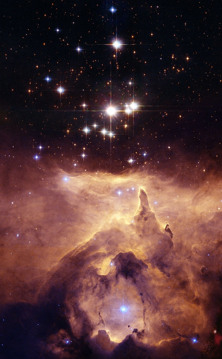 estrela no céu, nebulosa de lagosta, ngc 6357, nebulosa difusa, espaço, cosmos, universo, celestial, estrelas, luzes