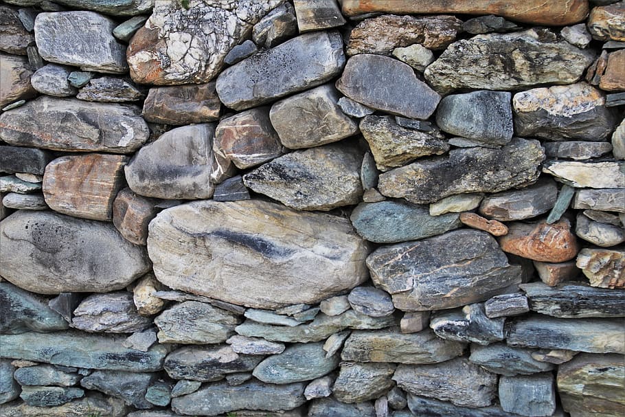 batu, Abu-abu, dinding, latar belakang, struktur, model, pola, permukaan, konstruksi, padi-padian