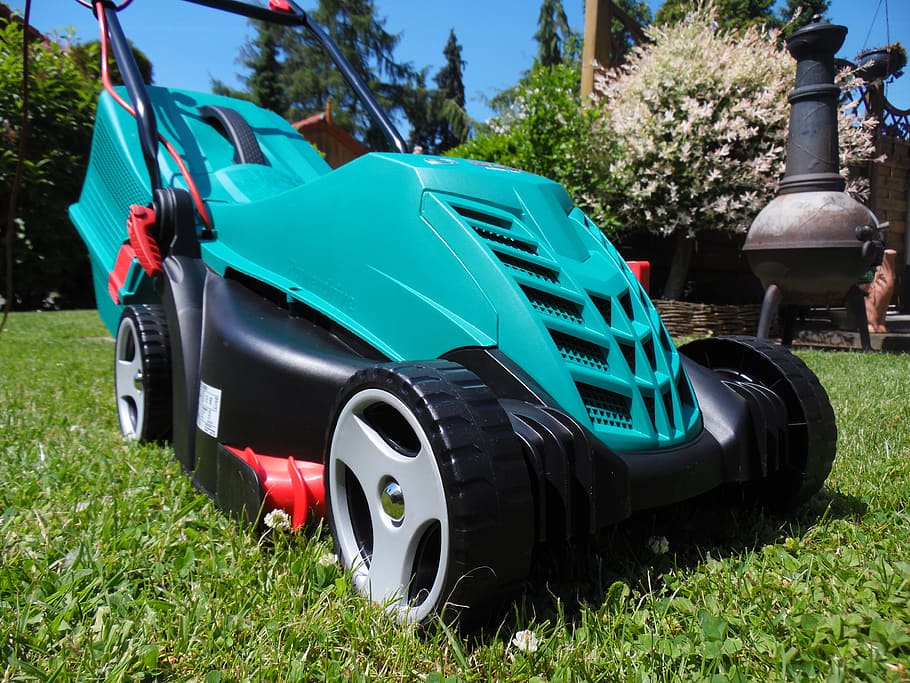 Lawn Mower, Leisure, Hobby, Lawn Care, garden, grass, mowing, front or Back Yard, green Color, lawn