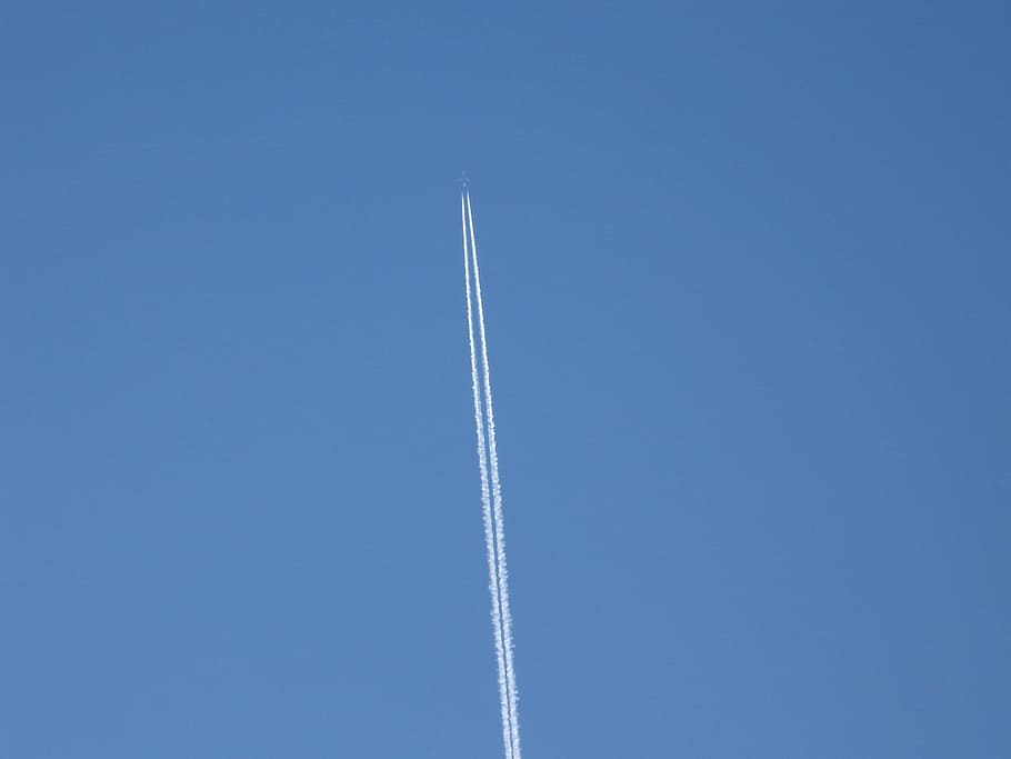 飛行機雲, 蒸気トレイル, ジェット, ジェットトレイル, ジェット飛行機, 結露トレイル, 飛行機, 飛行, 空, 青