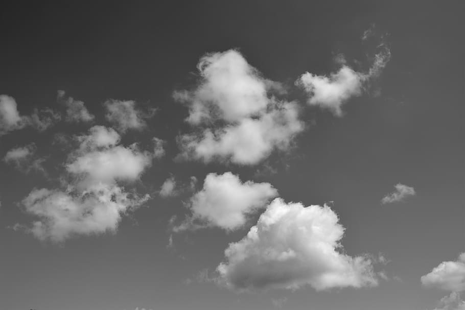 nube blanca, nubes blancas, foto blanco negro, cielo nublado, nublado, atmósfera, horizonte, nube - cielo, cielo, belleza en la naturaleza