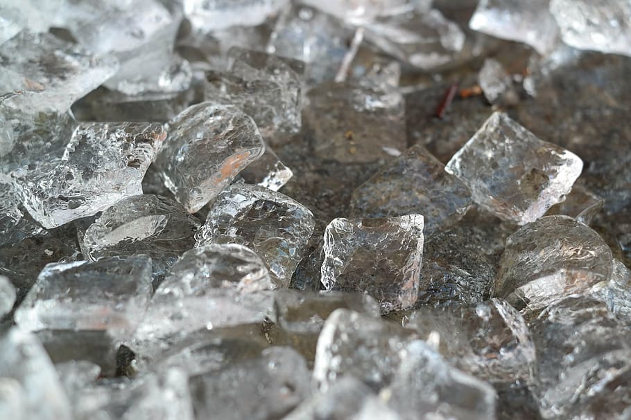 lote de cubitos de hielo, cubitos de hielo, hielo, congelados, transparentes, derretidos, helados, fríos, sólido, cristal