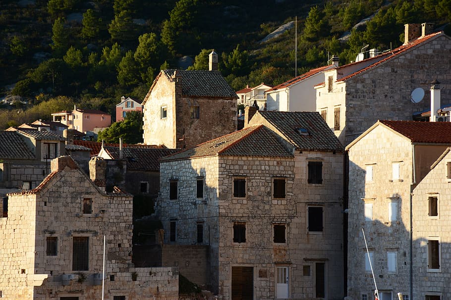 vis, croacia, mediterráneo, arquitectura, dalmacia, edificio, pueblo, histórico, piedra, exterior del edificio