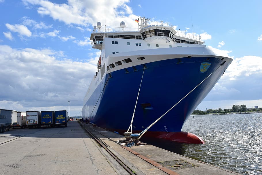 ship, ferry, port, baltic sea, water, boot, sea, finland, rostock, scandinavia