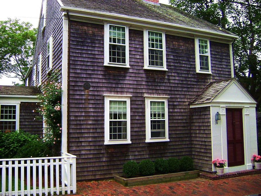 house, nantucket, gideon folger, circa 1807, architecture, building exterior, built structure, building, window, residential district