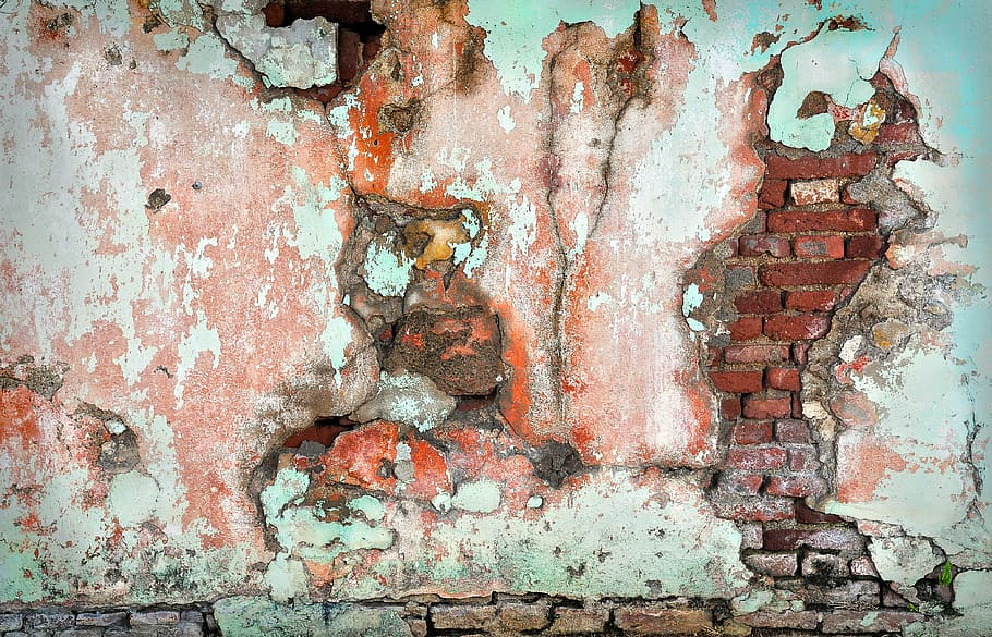 background, abstract, brick, backgrounds, old, dirty, wall - Building Feature, weathered, damaged, textured