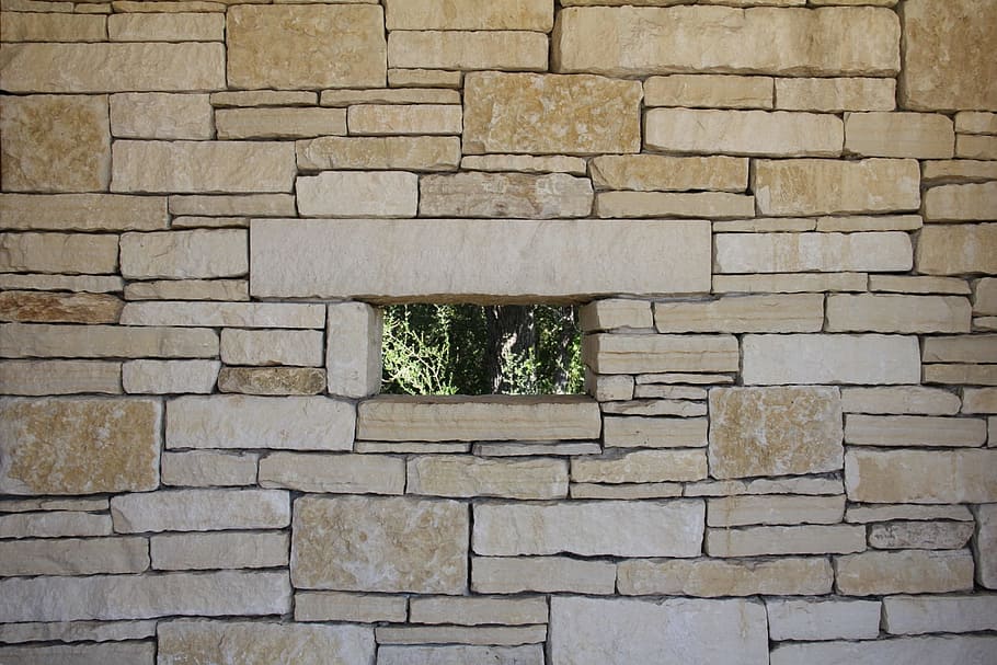rectangular, hole brick wall, hole, brick wall, rocks, wall, background, architecture, stone, surface