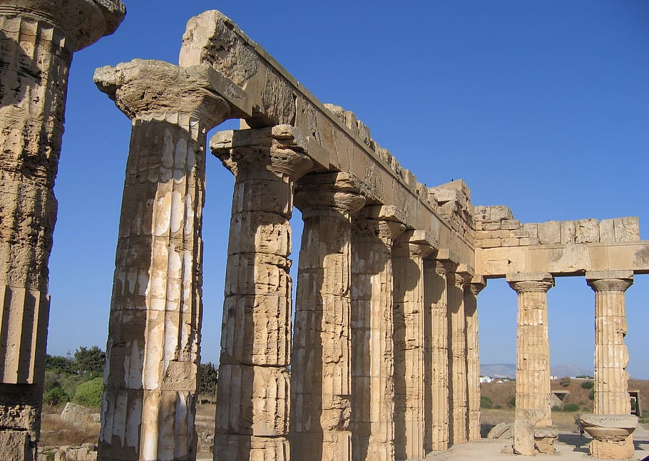 Selinunte, Temple, Monument, Greek, architecture, colonnade, tuff, antiquity, history, heritage