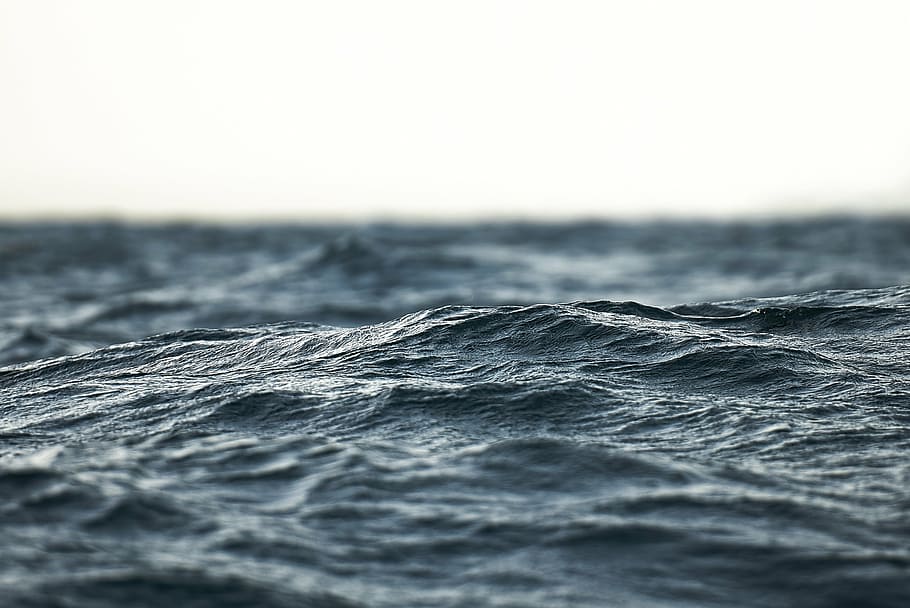 波状, 海, 昼間, 水, 波, 現在, 自然, 風景, 水面上の地平線, 人なし