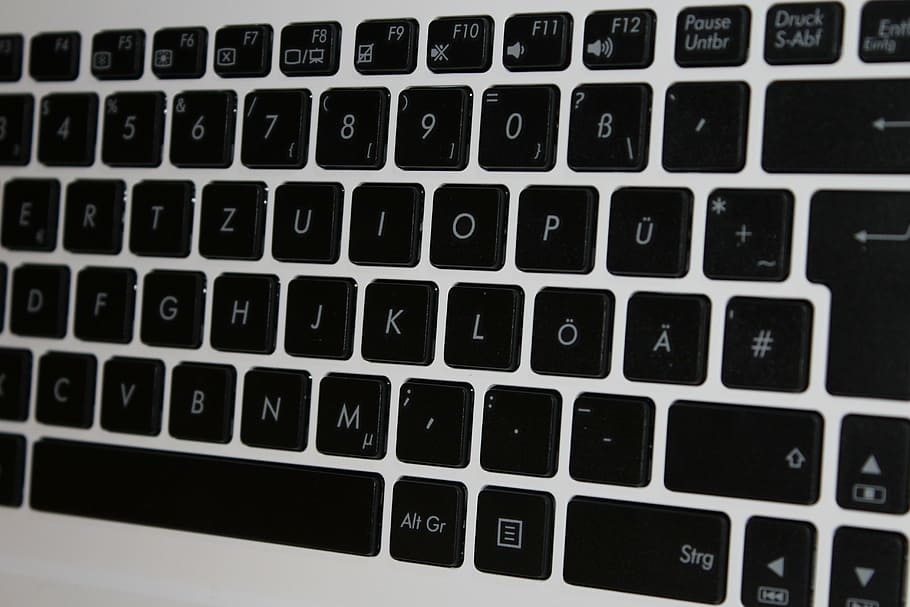 keyboard, laptop, keys, datailaufnahme, computer keyboard, notebook, white, letters, electronics, computer