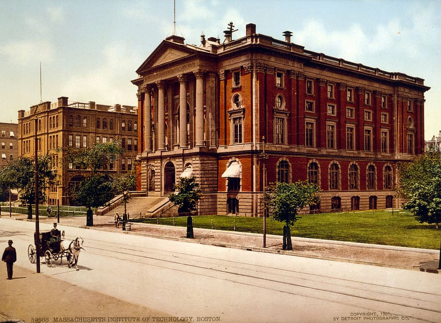 1868, Cambridge, Massachusetts, Edificio Rogers, Universidad de Harvard, fotos, dominio público, Estados Unidos, vintage, arquitectura
