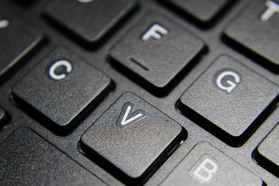 teclado, negro, letras, tap, teclas, computadora, blanco y negro, equipo informático, tecnología, teclado de computadora