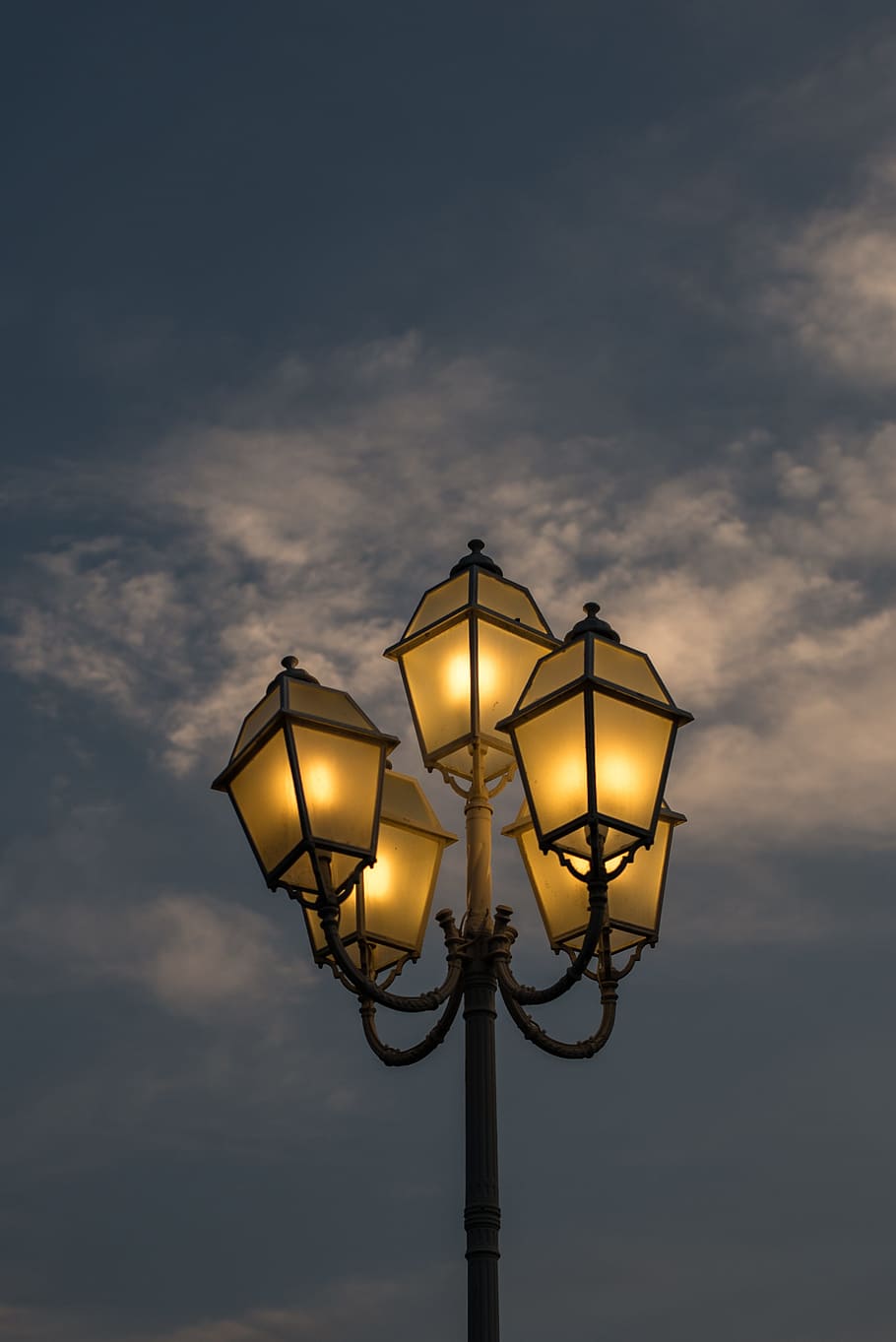 yellow, black, table lamp, romantic, street, lights, lanterns, city, europe, urban