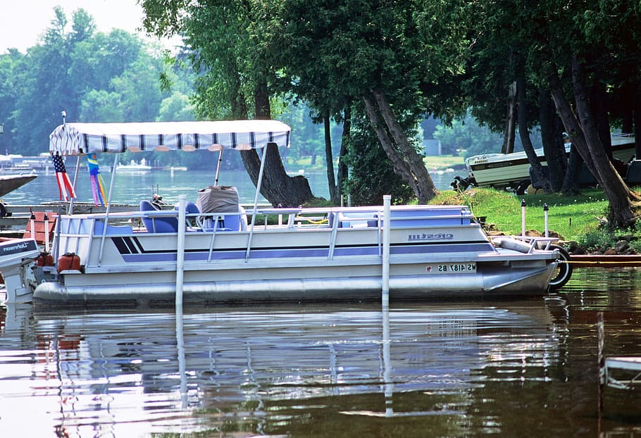 pontoon, boat, river, summer, vessel, boating, marina, nautical vessel, water, mode of transportation