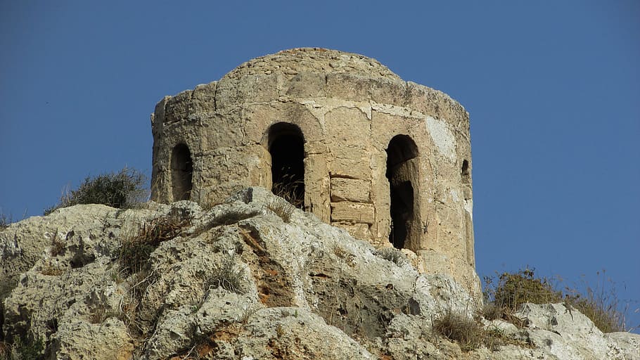 Cyprus, Paralimni, Cave, ayii saranta, chapel, religion, sightseeing, dome, old ruin, history