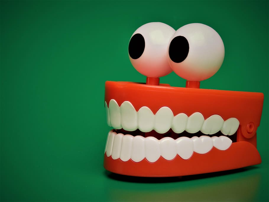 gums, teeth illustration, tooth, teeth, eyes, toys, dentist, head, bite, aufziehfigur