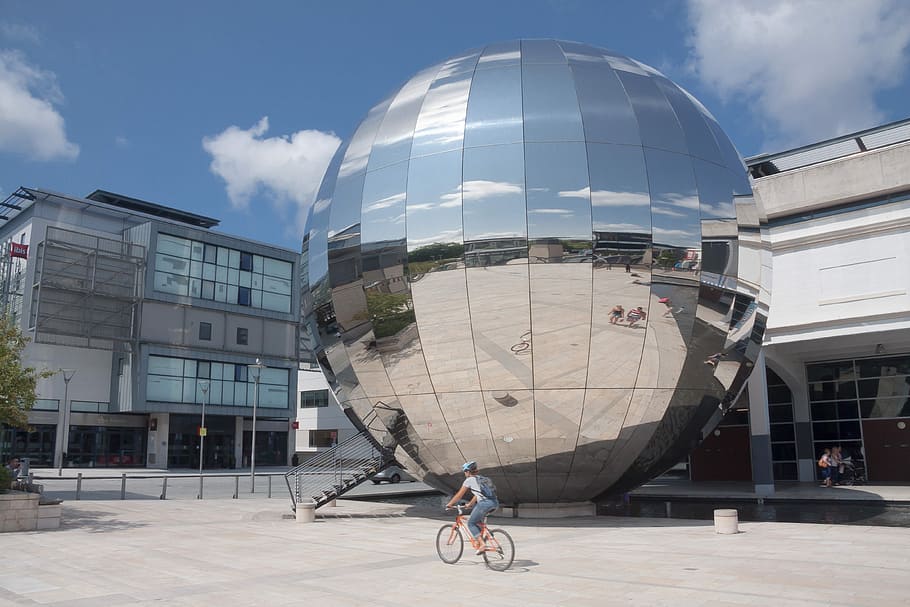 Bristol, Planetarium, Millenium, Space, millenium space, glass, aluminium, mirror, shiny, metal