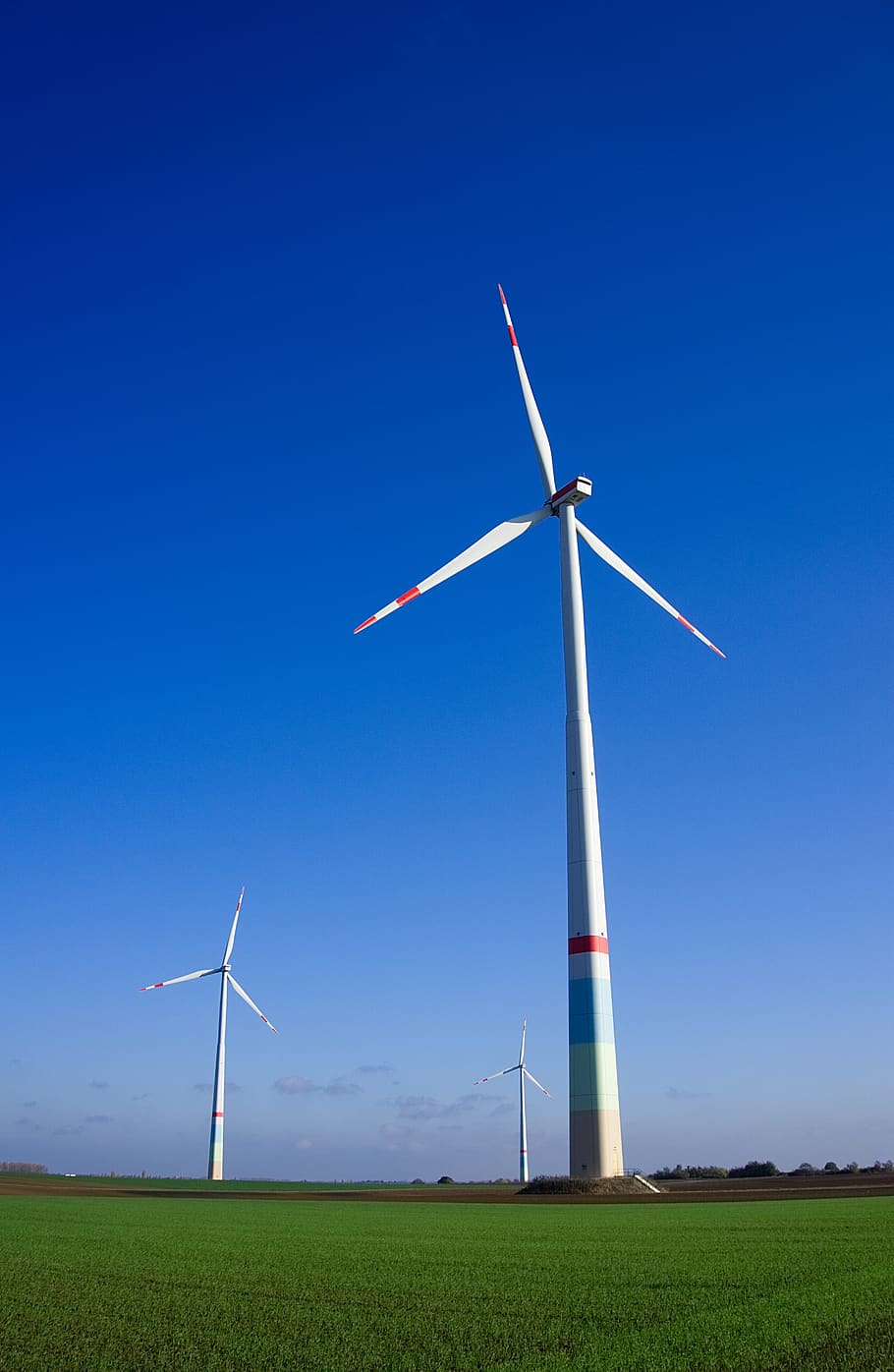windräder, energía eólica, energía, azul, tecnología ambiental, rotor, corriente, giro, generación de energía, suministro de energía