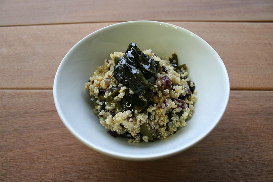 Quinoa, Algae, Healthy Food, Vegan, seaweed, food and drink, table, bowl, healthy eating, food