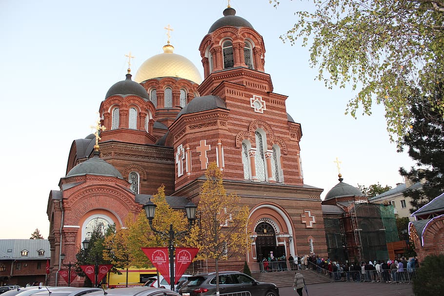 Krasnodar, Rusia, Katedral, Arsitektur, eksterior bangunan, agama, kepercayaan, tempat beribadah, struktur yang dibangun, kerohanian