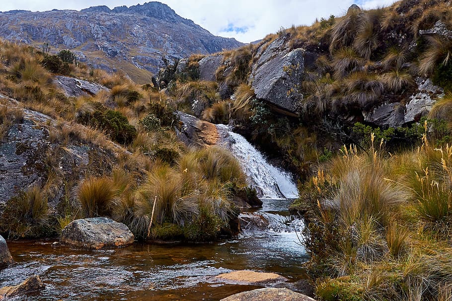 waterfalls during daytime, peru, mountains, mountain river, wildlife, cordilleras, river, mountain, nature, water