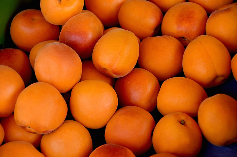 lote de tomate naranja, albaricoques, frutas, delicioso, fruta de hueso, fruta, saludable, dulce, duraznos, comer