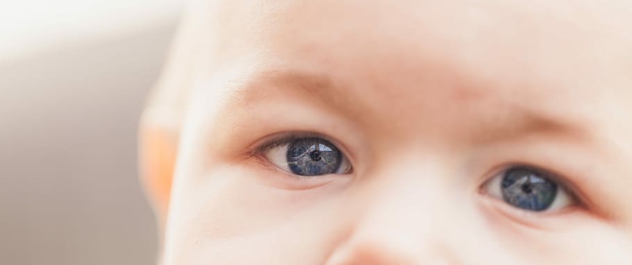 close, baby, two, eyes, close up, two eyes, child, cute, human Face, people