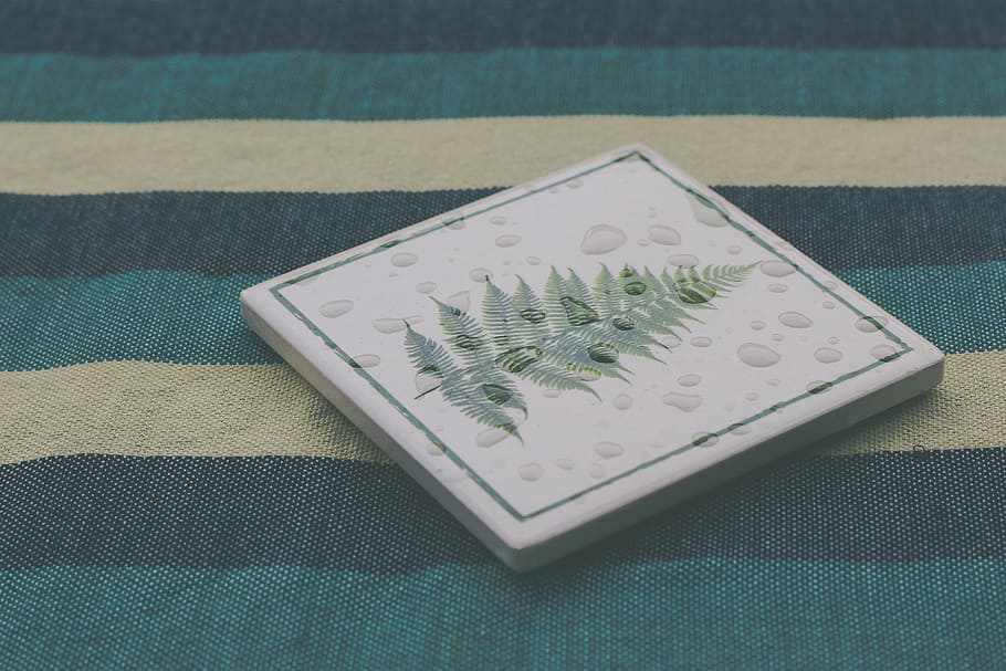pine tree illustration, tile, green, tree, printed, cloth, pocket, book, wet, currency
