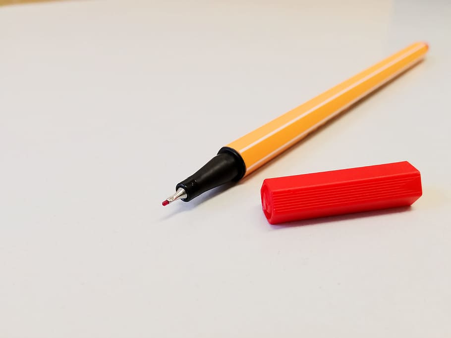 Kantor, Pekerjaan, Pekerjaan Kantor, Bisnis, tempat kerja, pena, pensil warna, berwarna-warni, alat tulis, merah